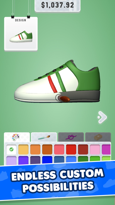 screenshot of Sneaker Art! Coloring Game 2