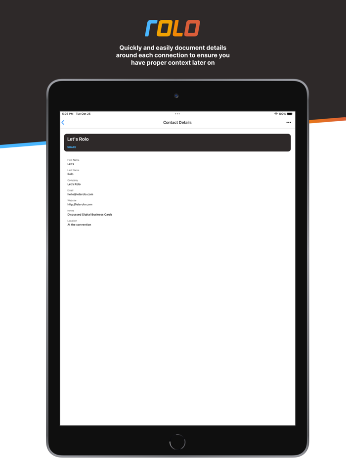 Rolo - Digital Business Card