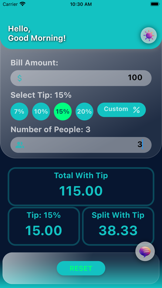 #4. Tip And Split App (iOS) By: Tien Truong