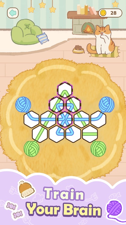HexTangle: Yarn Cat Puzzle