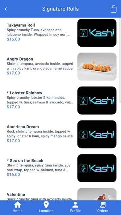 Kashi Japanese Restaurant Screenshot