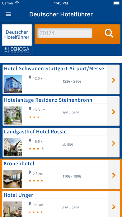 Deutscher Hotelführer Screenshot