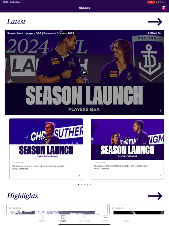 Screenshot #5 pour Fremantle Dockers Official App