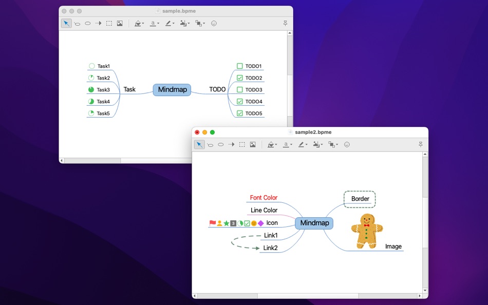 #3. Blueprint Mindmap Editor (macOS) Podle: junichi nakamura