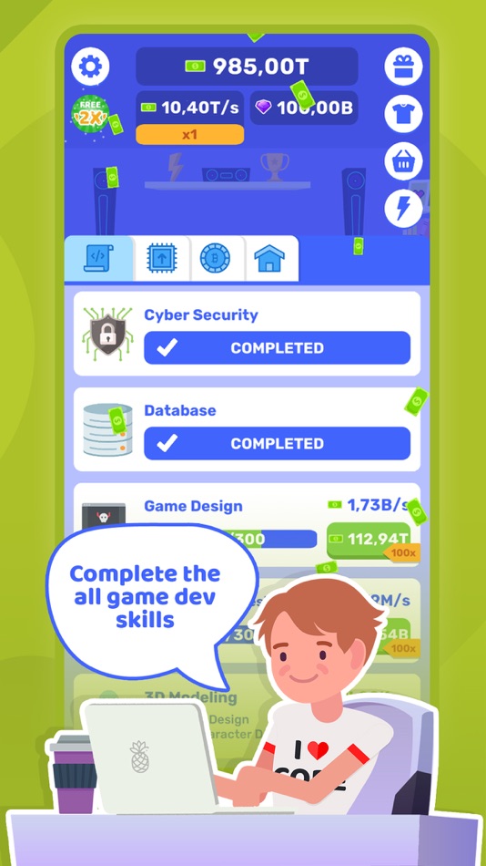 #1. Idle Game Dev Simulator (iOS) 由: Tuna Ozcelik