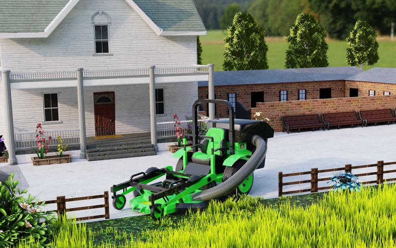 grass cutting game-mowing game iphone screenshot 3