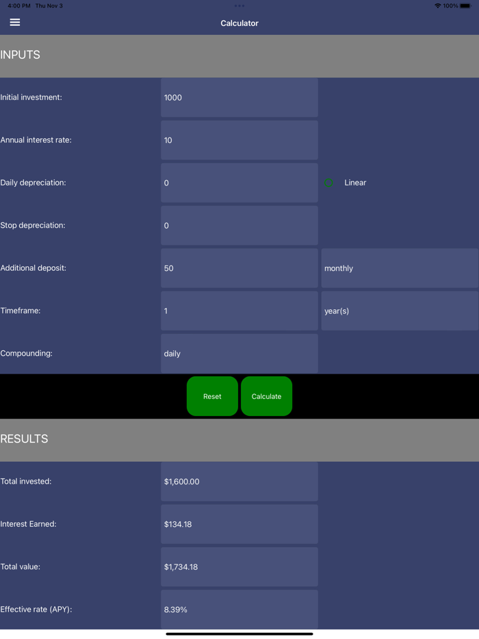 Compound Interest Calc.