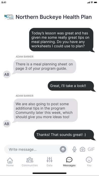 Northern Buckeye Health Plan Screenshot