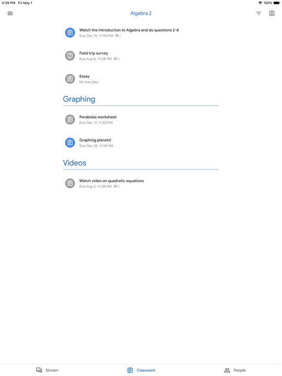 Screenshot #2 for Google Classroom