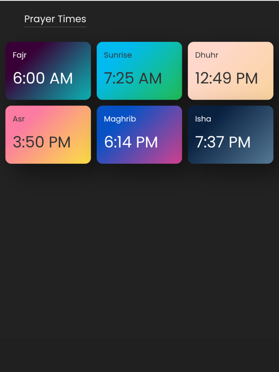 Muslim Prayer Times App