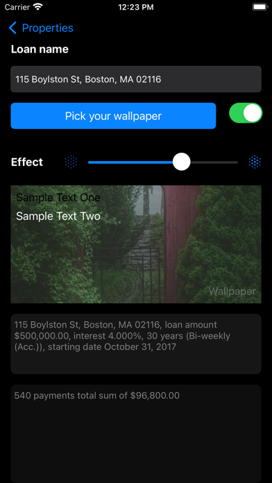 Mortgage Payoff Track Screenshot
