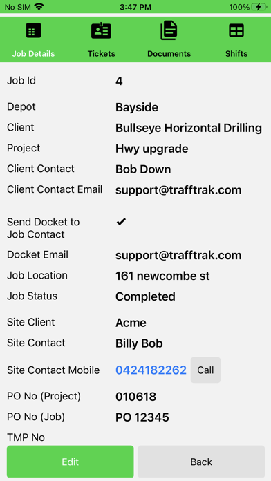 TC Operations Screenshot