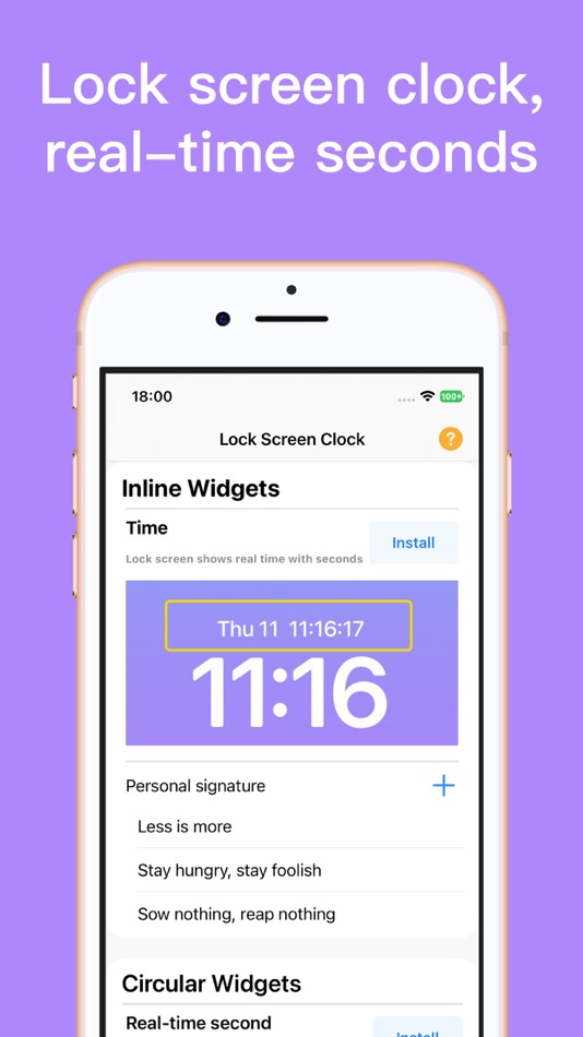 Lock Screen Clock with Seconds - 1.6 - (iOS)