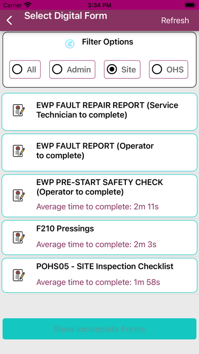 PRS Mobile EAP Screenshot