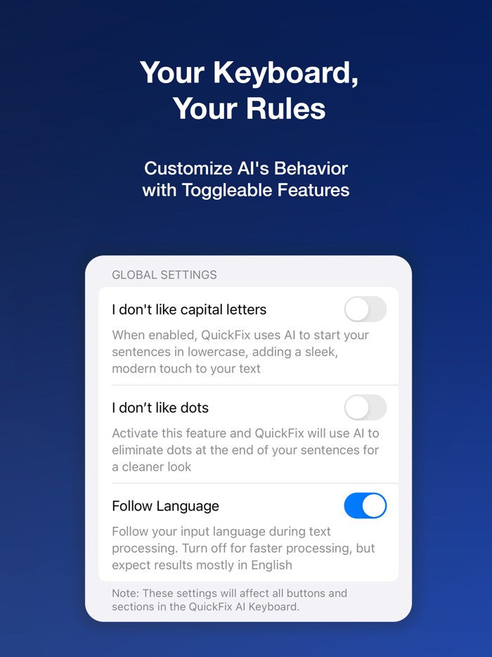 QuickFix AI Keyboard
