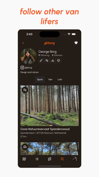 Ramble: Van Travel App Screenshot
