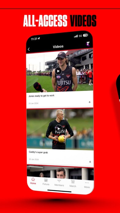 Essendon Official App Screenshot