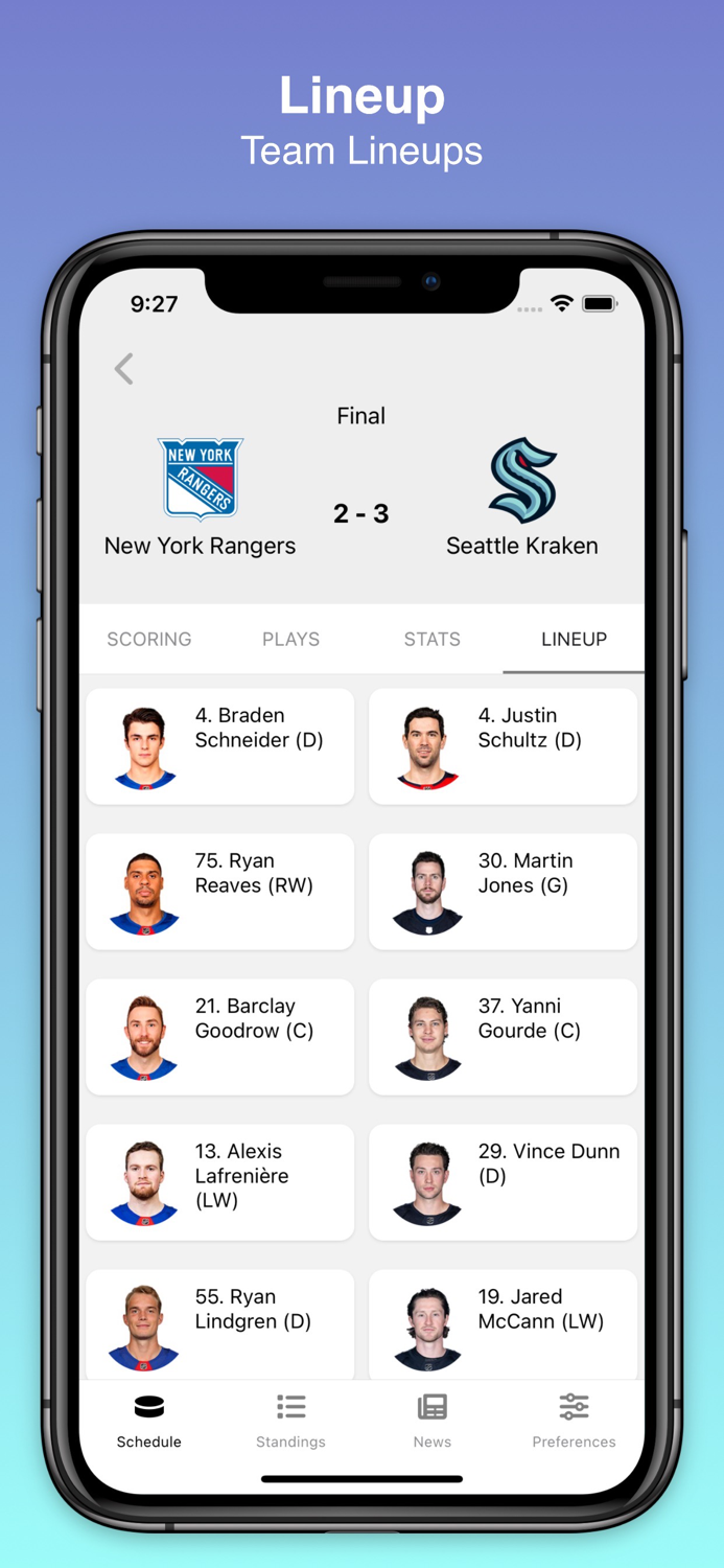 StickCheck Hockey Scores