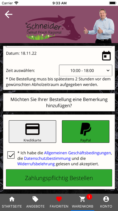 Metzgerei Schneider Screenshot
