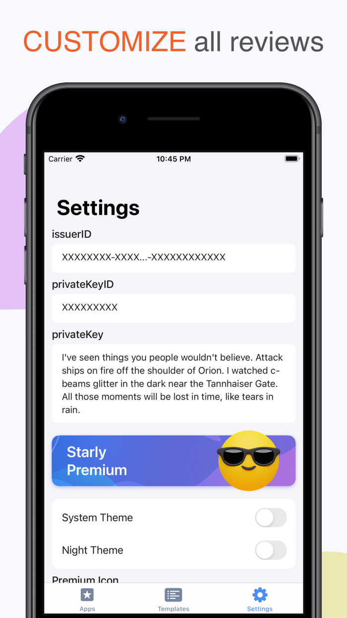 Starly reviews reply to apps