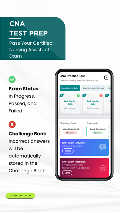 CNA Practice Test Prep Genie Screenshot