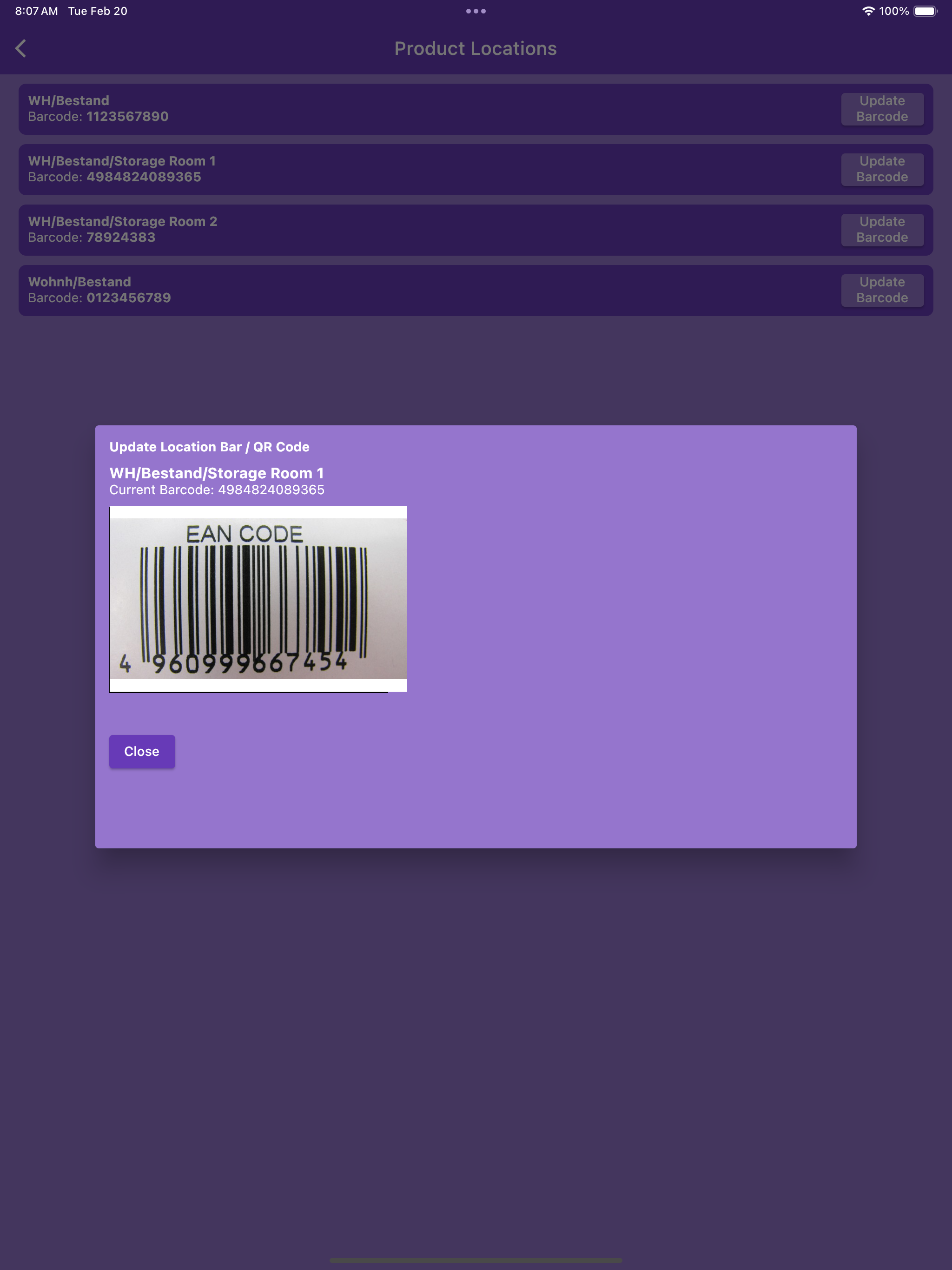 Insafety: Odoo Inventory App