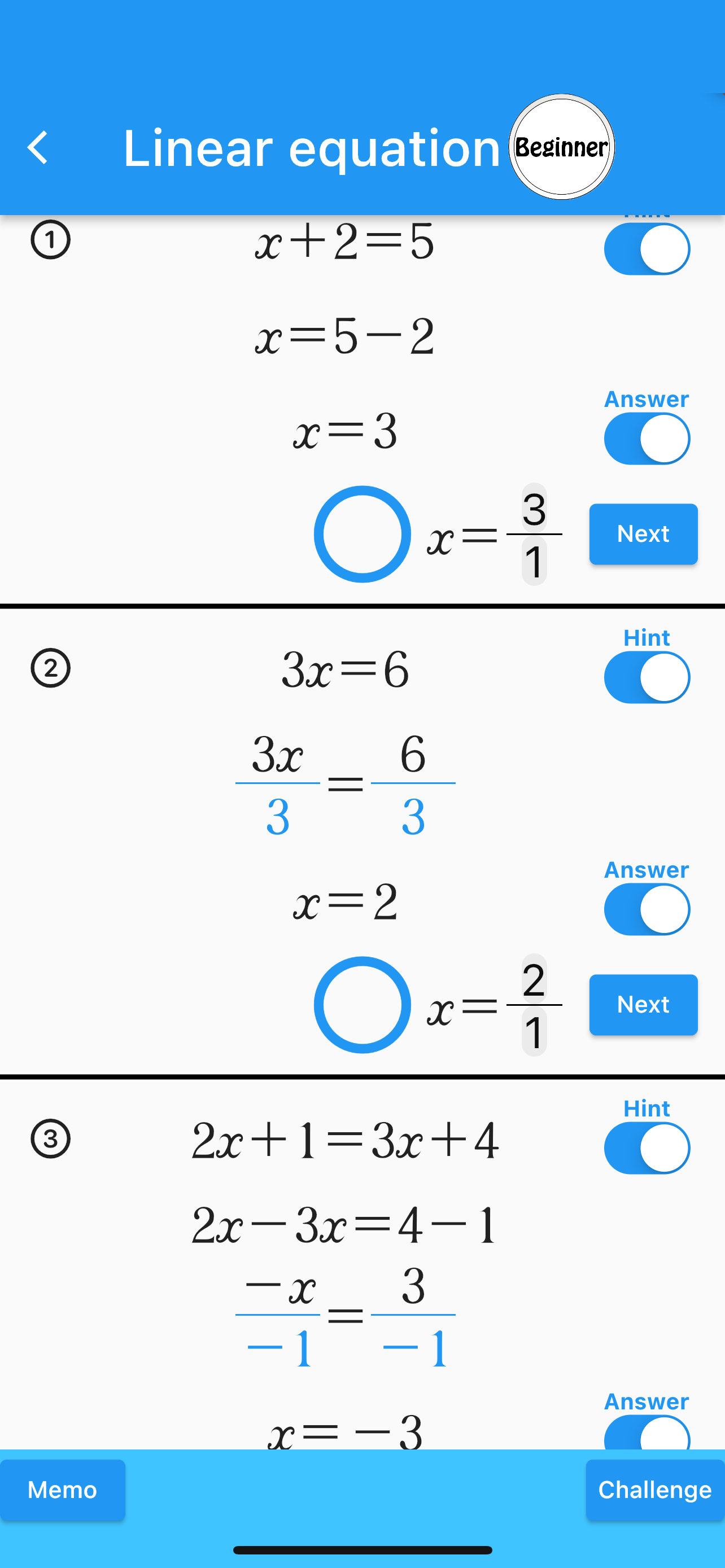 Linear Function(Math Drills)