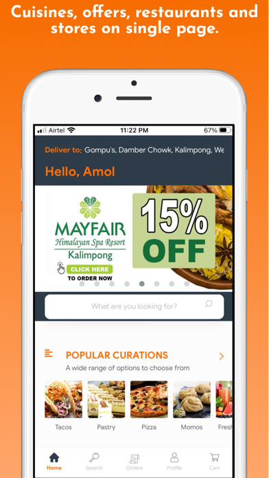 Screenshot #1 pour DoorStep Food Delivery