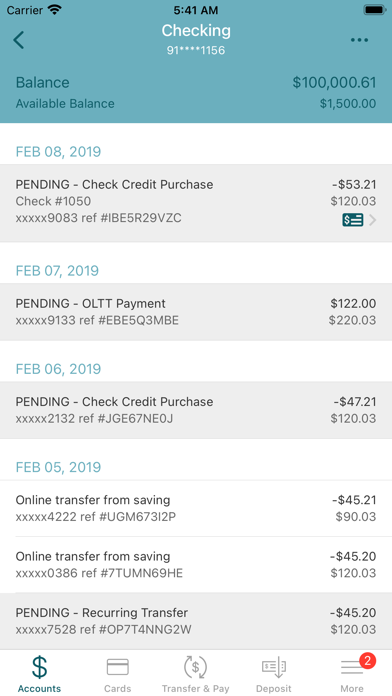 Skyline National Bank Screenshot