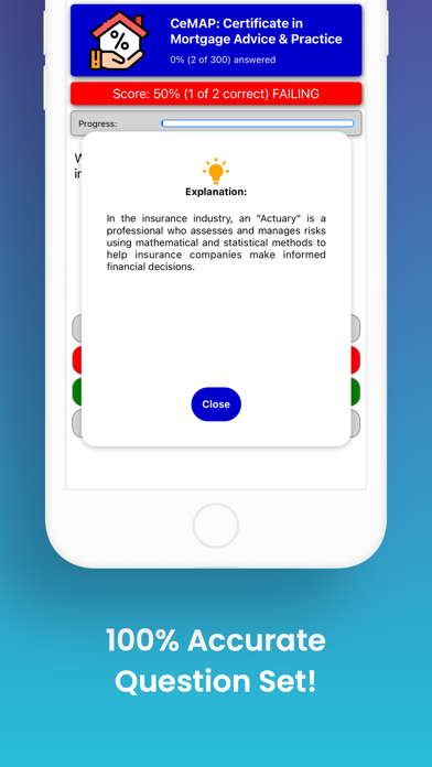 CeMAP Mortgage Advice Exam Screenshot