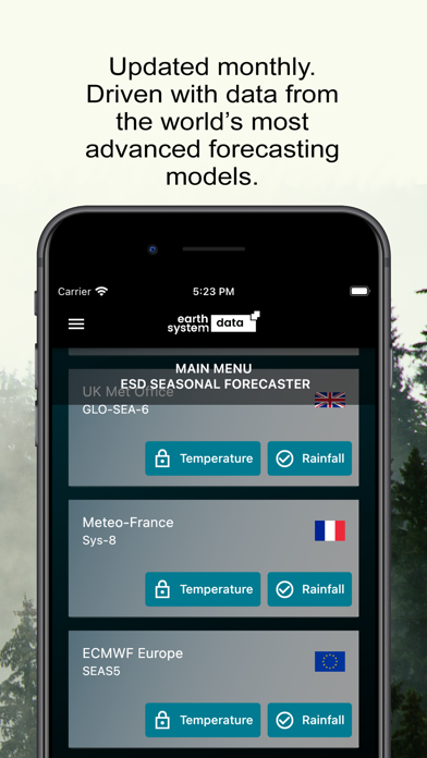 ESD Seasonal Forecaster Screenshot