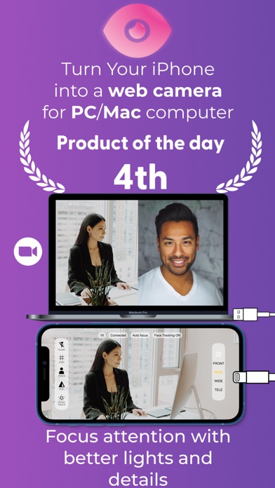 GetCam iOS webcam for PC & Macのおすすめ画像1