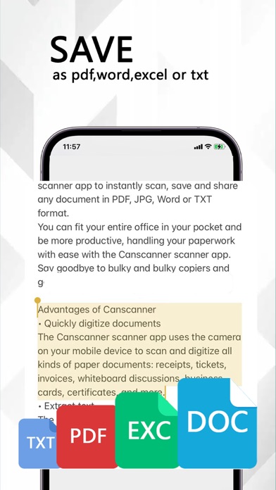 Scanner PDF OCR QR Code App Screenshot