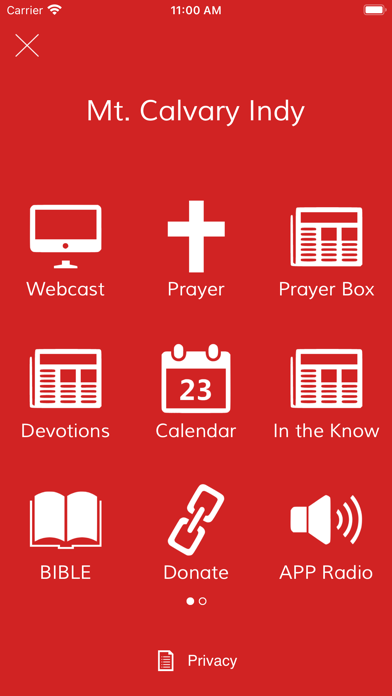 Mt Calvary Church Indianapolis Screenshot