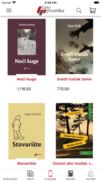 Geopoetika e-knjižara Screenshot