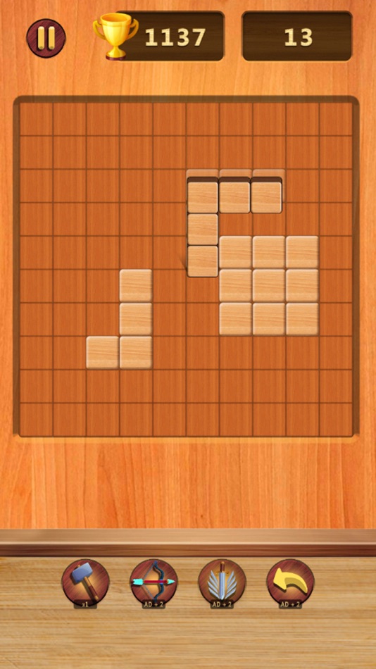 #4. Wood brick block puzzle 3d (iOS) 由: Rehan Azhar