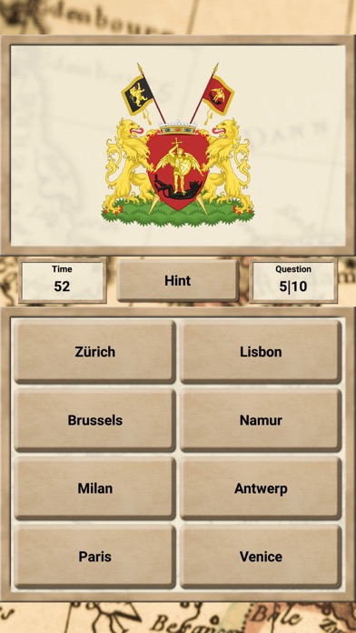 Europe Geography - Quiz Game Screenshot