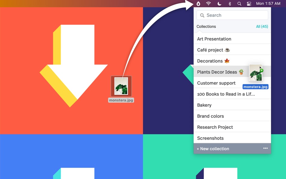 #1. Dropmark Menubar (macOS) Podle: Oak Studios, LLC