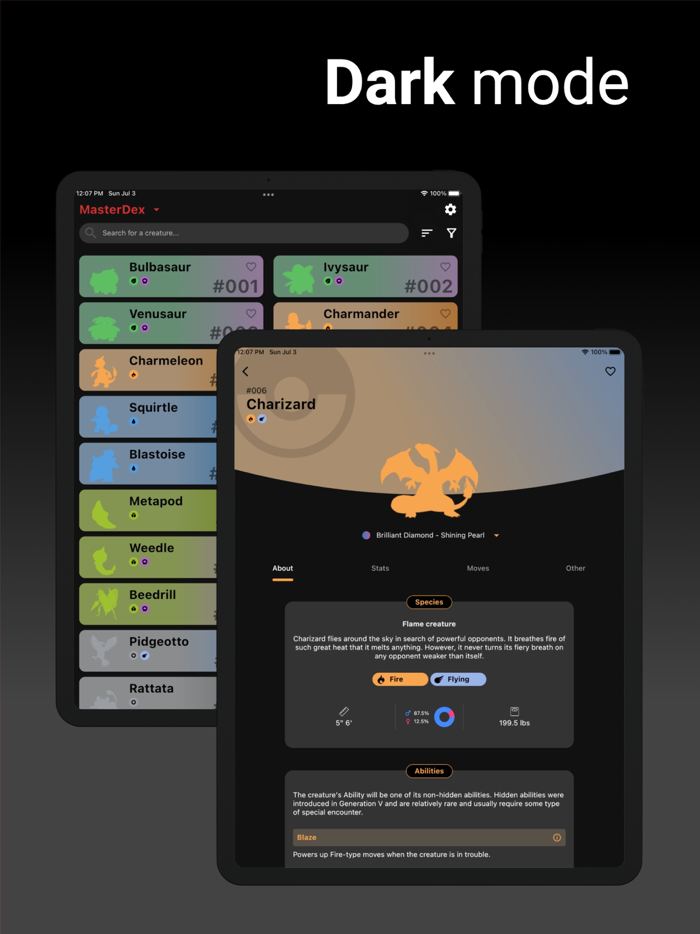 MasterDex - complete pokedex