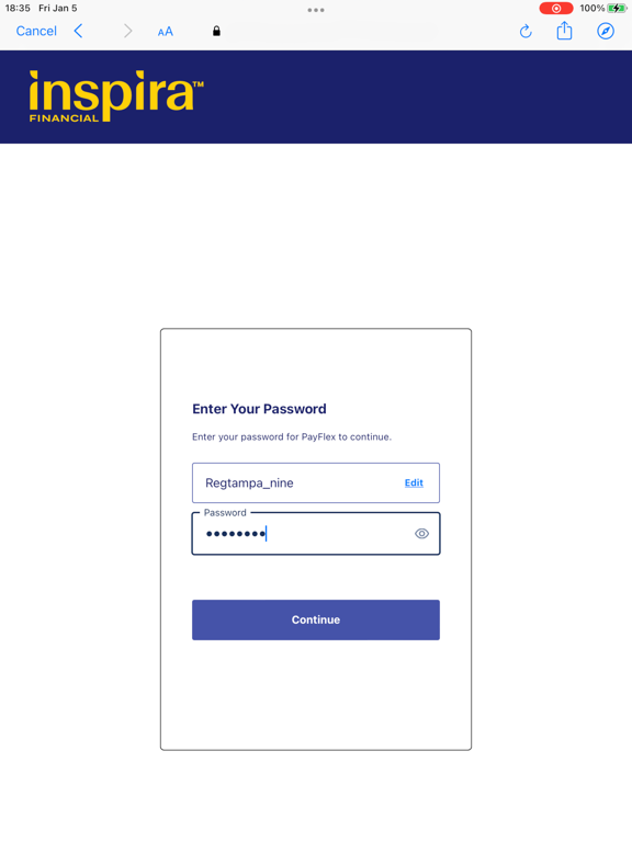 Inspira Mobile™ iPad screenshot 7 - Finance app