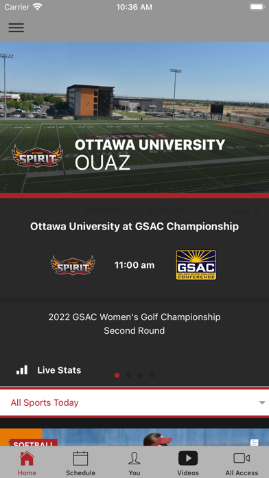 OUAZ Athletics Screenshot