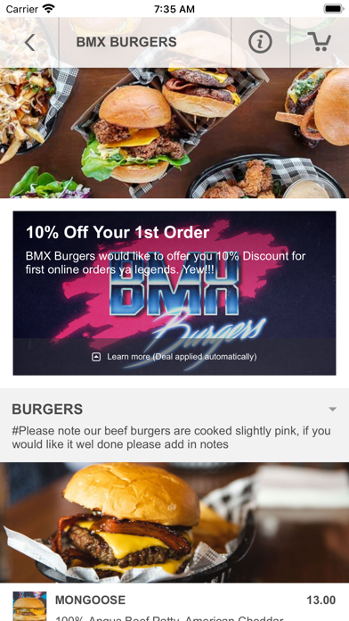 BMX BURGERS Screenshot