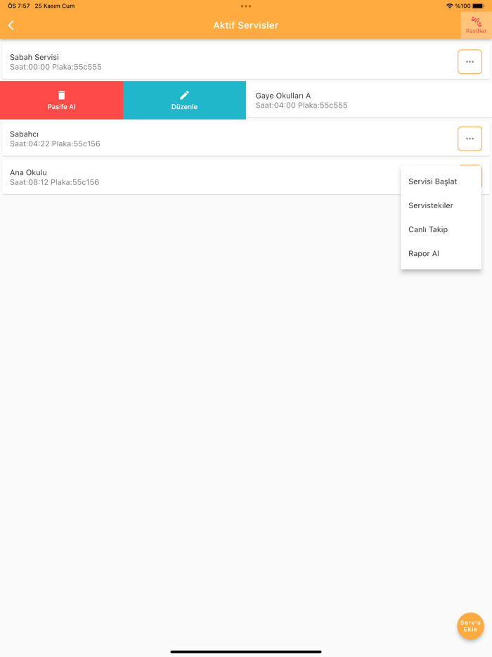 Okul Servisi Yönetim