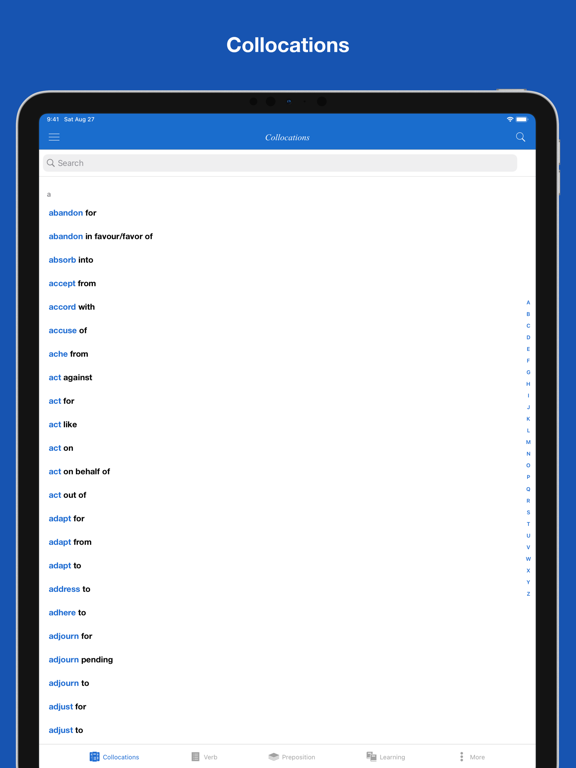 Screenshot #4 pour Verb Preposition Collocations