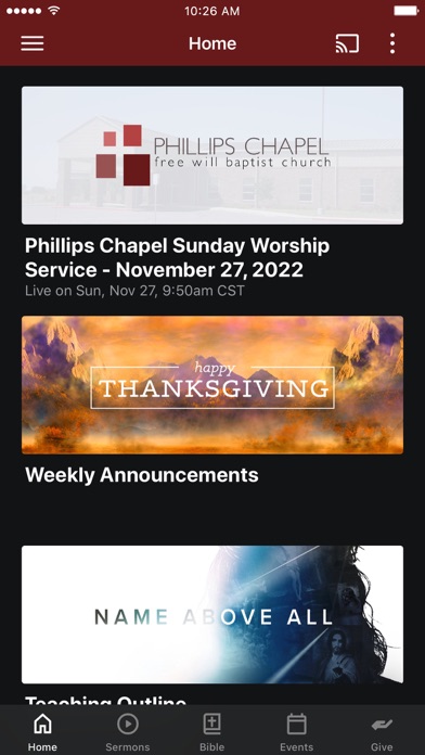 Phillips Chapel Screenshot