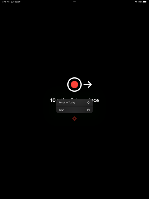 Point in time iPad screenshot