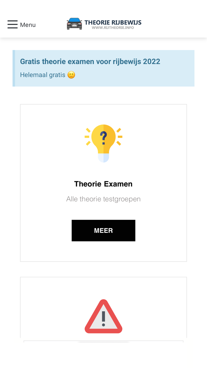 Theorie Examen Voor Rijbewijs