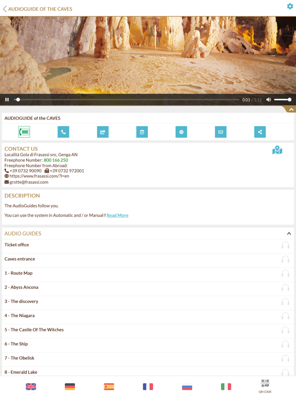 Screenshot #5 pour Audio guides Frasassi Caves