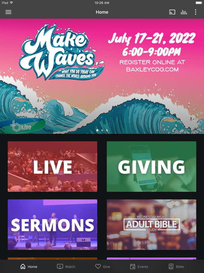 Baxley Church of God App