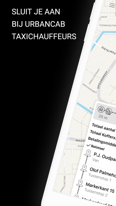 UrbanCab - Taxichauffeur app Screenshot